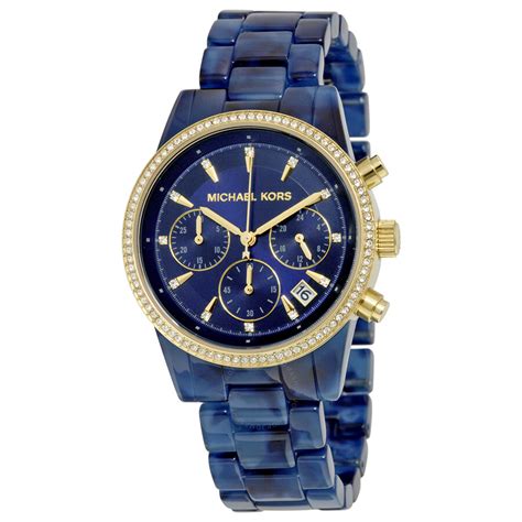 blue face michael kors watch uk|Michael Kors blue chronograph.